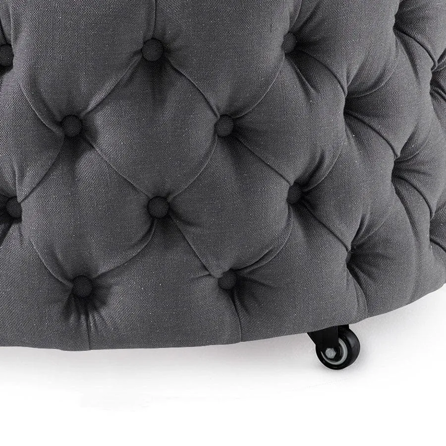 Emma Storage Ottoman Large 75cm Charcoal