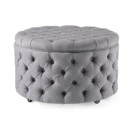 Emma Storage Ottoman Large 75cm Grey