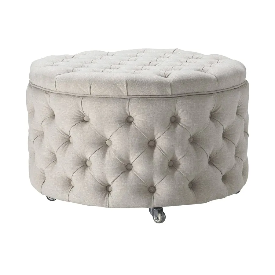 Emma Storage Ottoman Large 75cm Mushroom