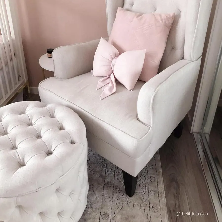 Emma Storage Ottoman Small Linen White