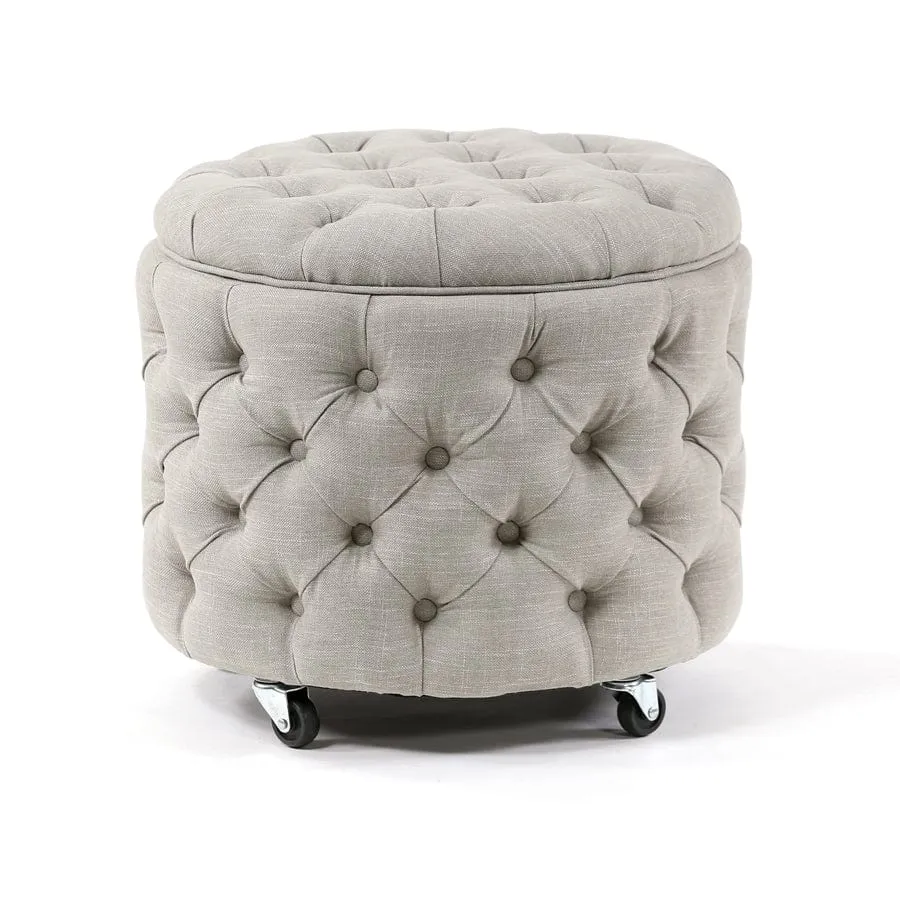 Emma Storage Ottoman Small Mushroom