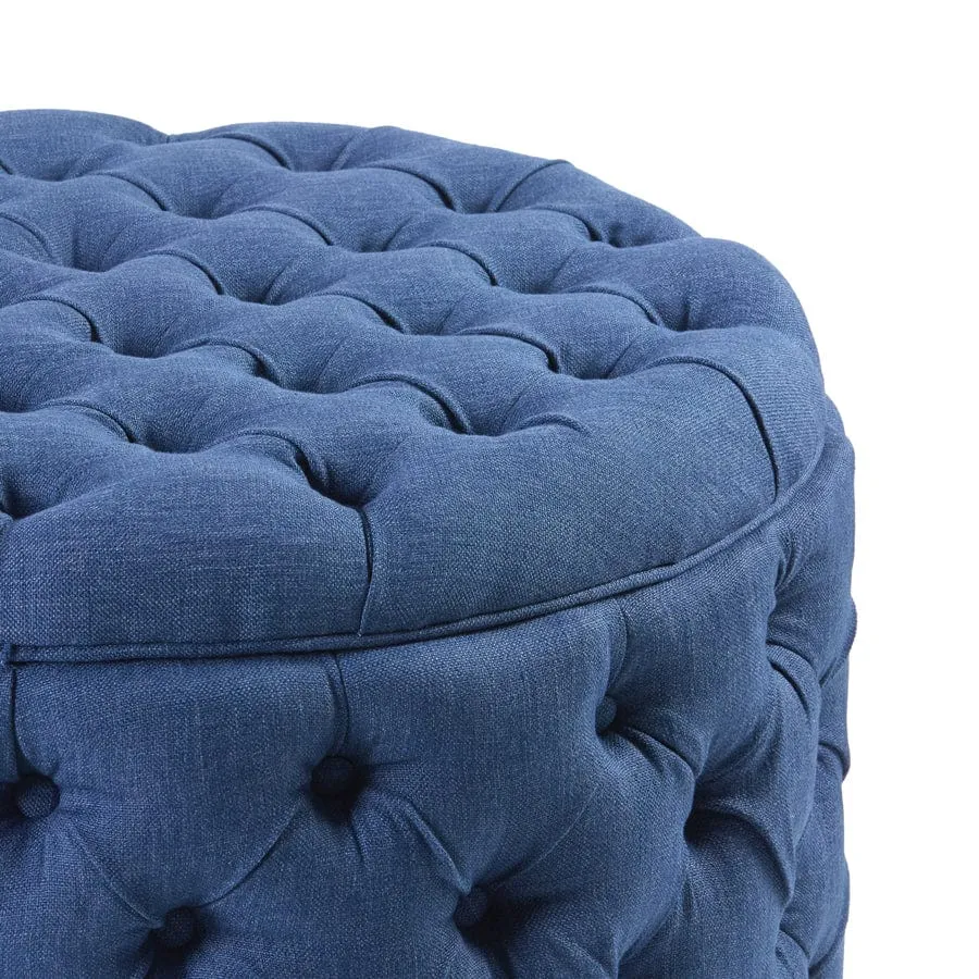Emma Storage Ottoman Small Navy