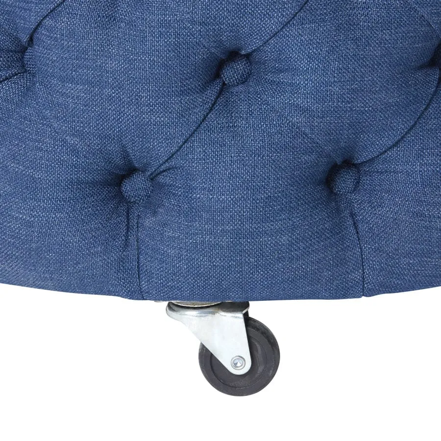 Emma Storage Ottoman Small Navy