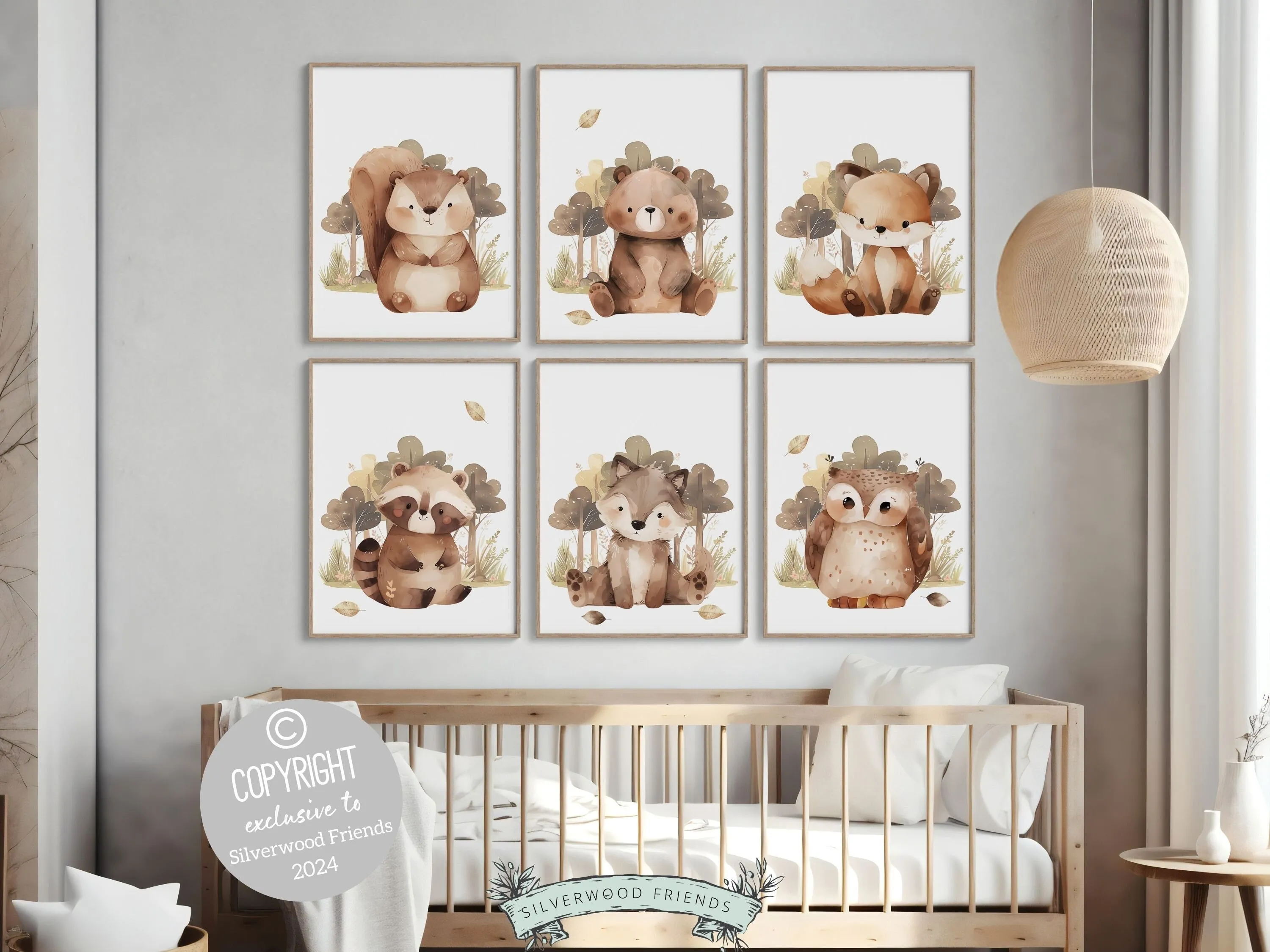 Fall Woodland Animal Nursery Prints