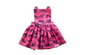 Girls Pinafore Dress In Dino