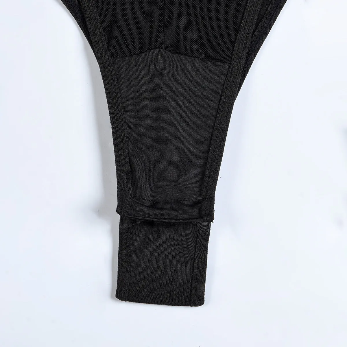 'Guiding Light' Black Alt Goth Bodysuit Suspender Set