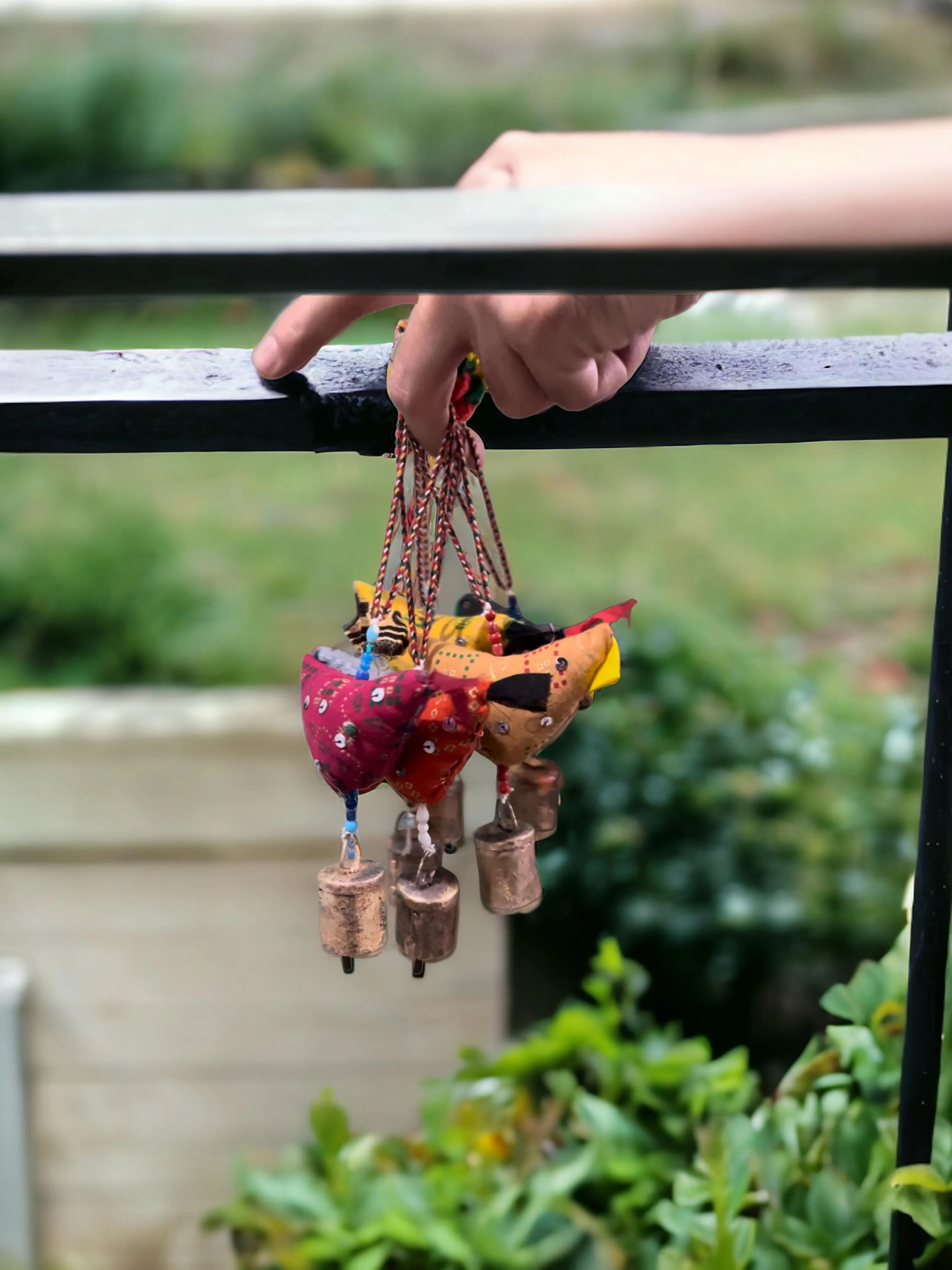 Handmade Cotton Tota Bird Bell , Cotton Stuffed Small Bird with Beads Bell Prosperity Hens Wholesale Lot
