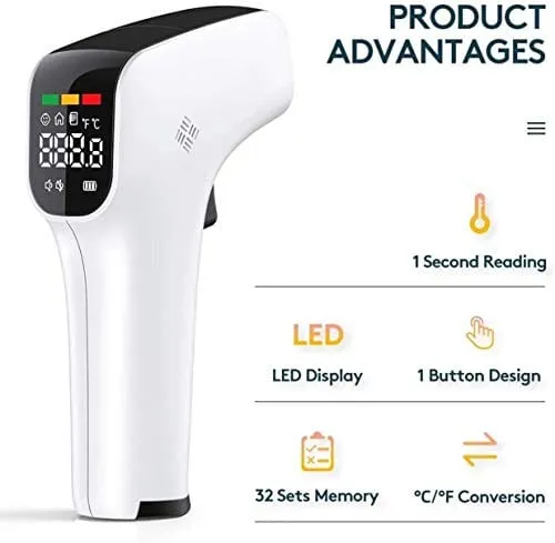 Infrared No-Contact Thermometer for Babies, Children, Adults, Indoor and Outdoor Use (1)