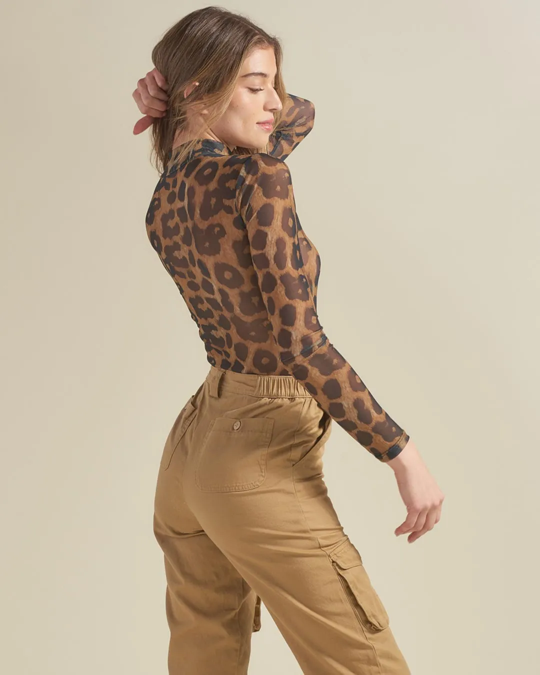 Jaguar Mesh Long Sleeve Bodysuit | Women's