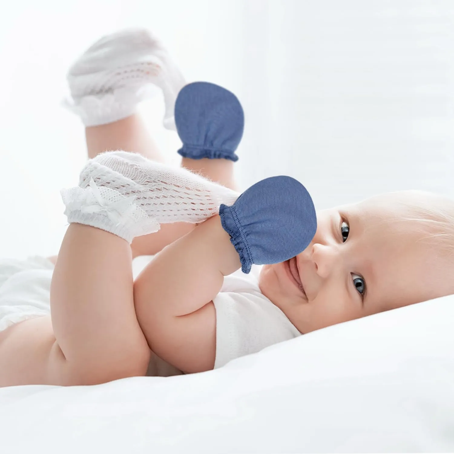 KiddyCare Hand Mittens No Scratch for Newborn Baby Boy/girl - Infant Gloves Mitts for 0-6 Months - Preemie Mittens for Babies