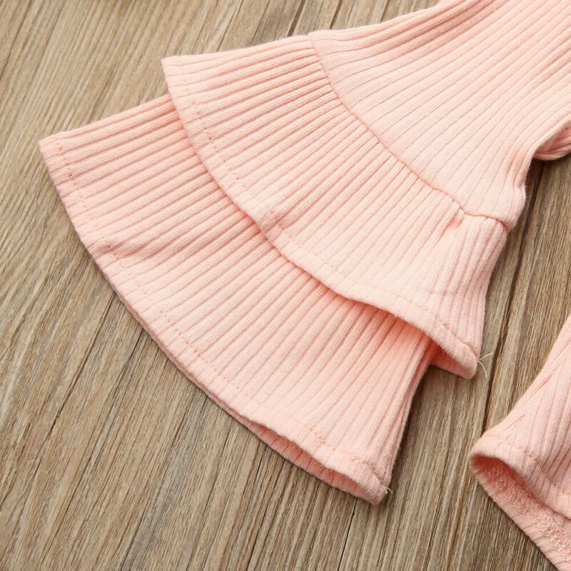 Long Sleeve Ruffle Top w/Headband, 0-18m