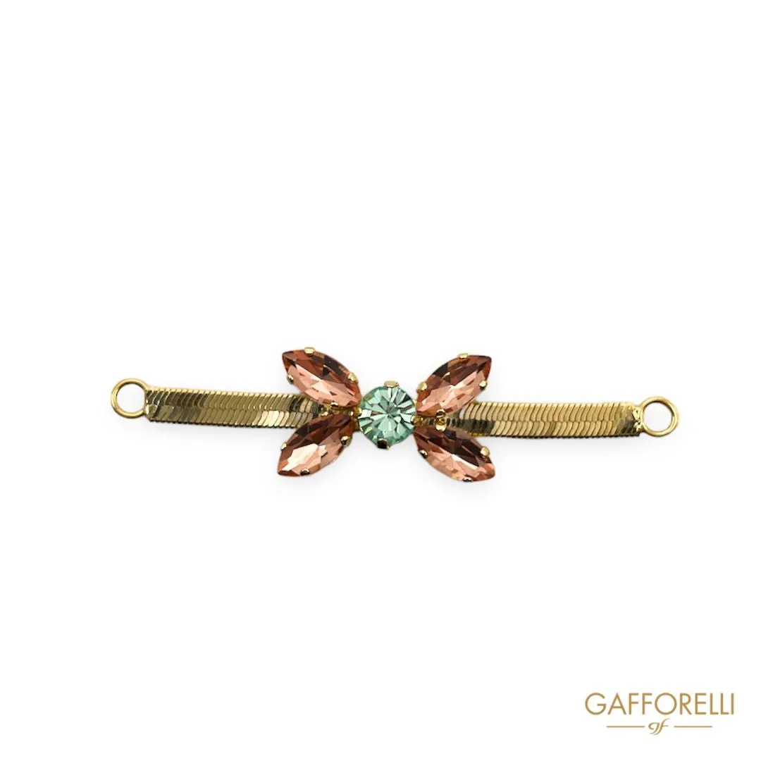 Loop with Central Rhinestone Detail - Art. A648 - Gafforelli Srl