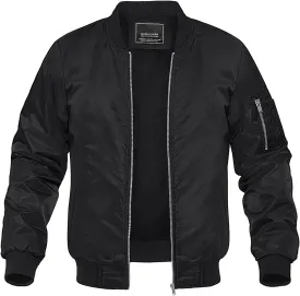 MAGNIVIT Men's Lightweight Bomber Jacket Windbreaker Casual Fall Spring Outdoor Coat