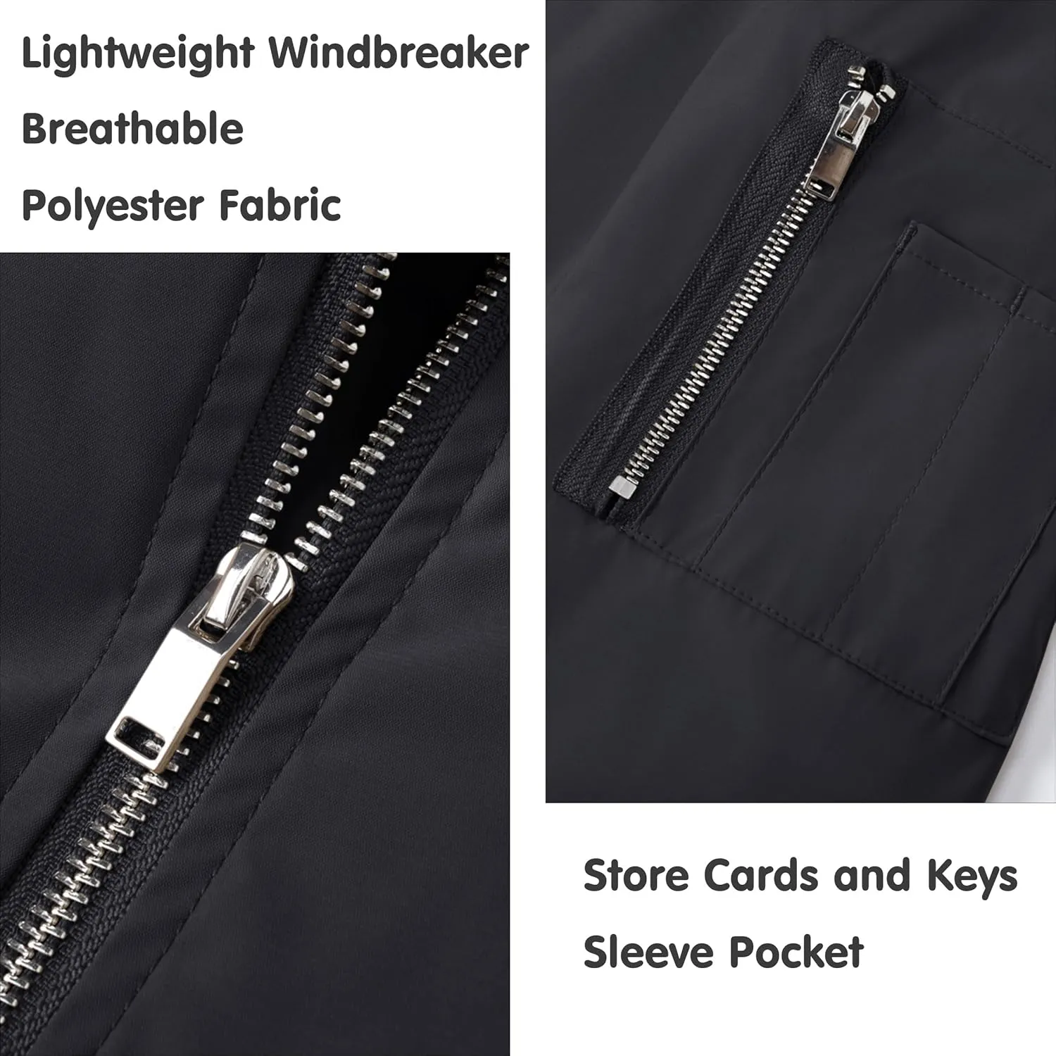 MAGNIVIT Men's Lightweight Bomber Jacket Windbreaker Casual Fall Spring Outdoor Coat