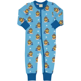 Maxomorra Monkey Organic Cotton Long Sleeved Sleepsuit
