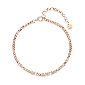 MINI ME DIAMOND PAVE "MY BABY" BABY LINK NECKLACE