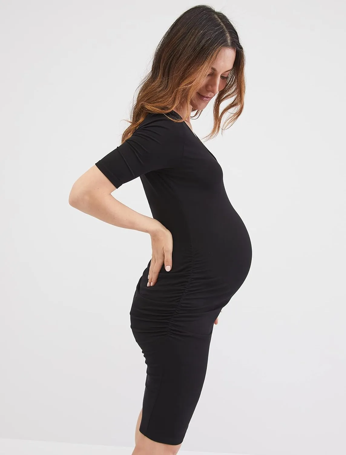 Motherhood Maternity Women's Maternity Bodycon Dress for Casual or Baby Shower