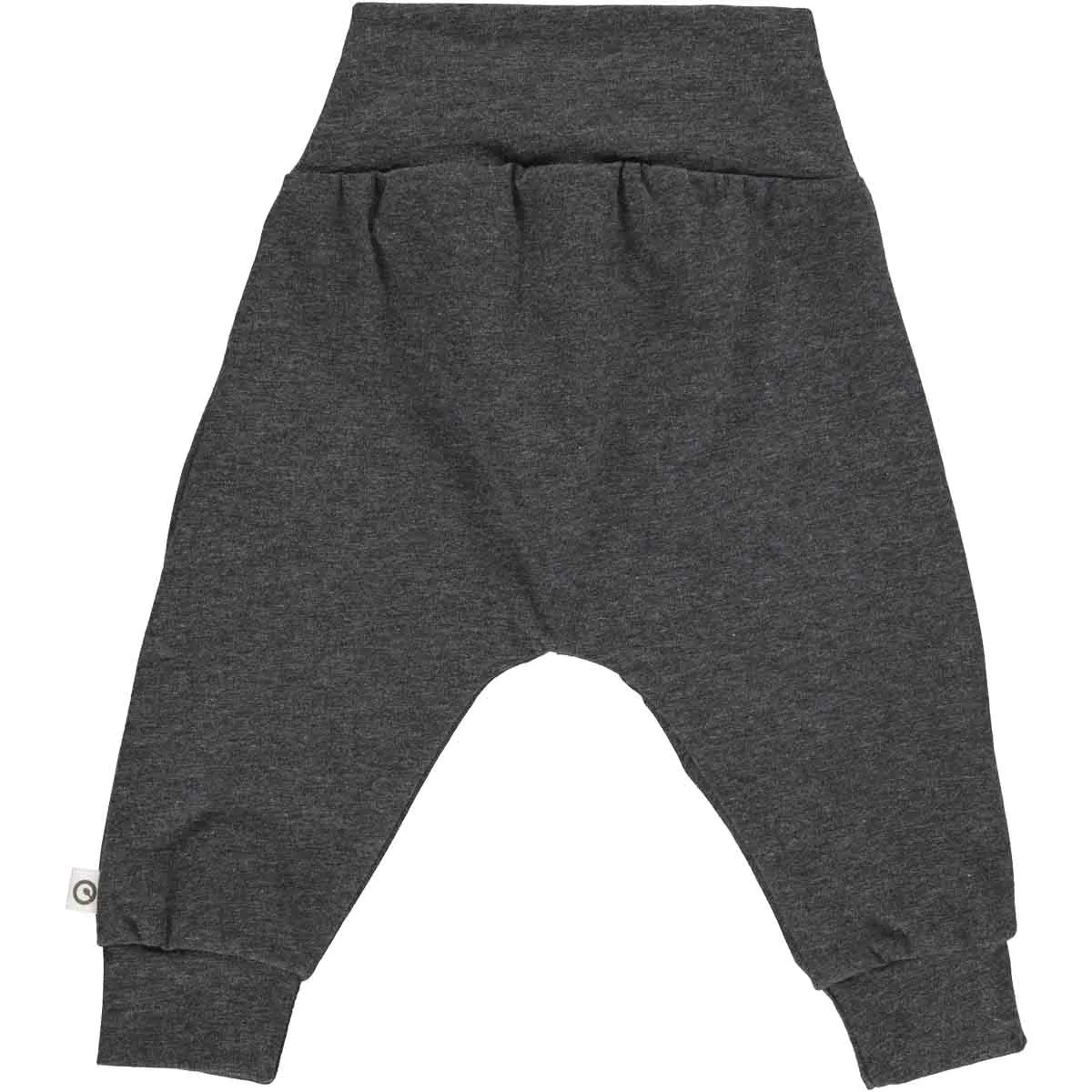 Müsli by green cotton Babyhose mit Schleifenschnitt – Iron Grey Melange
