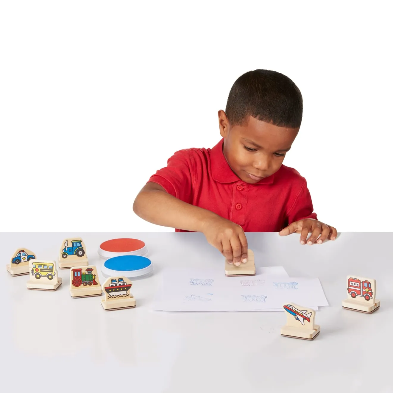My First Wooden Stamp Set - Vehicles