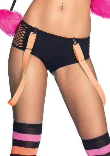 Neon Orange Suspenders