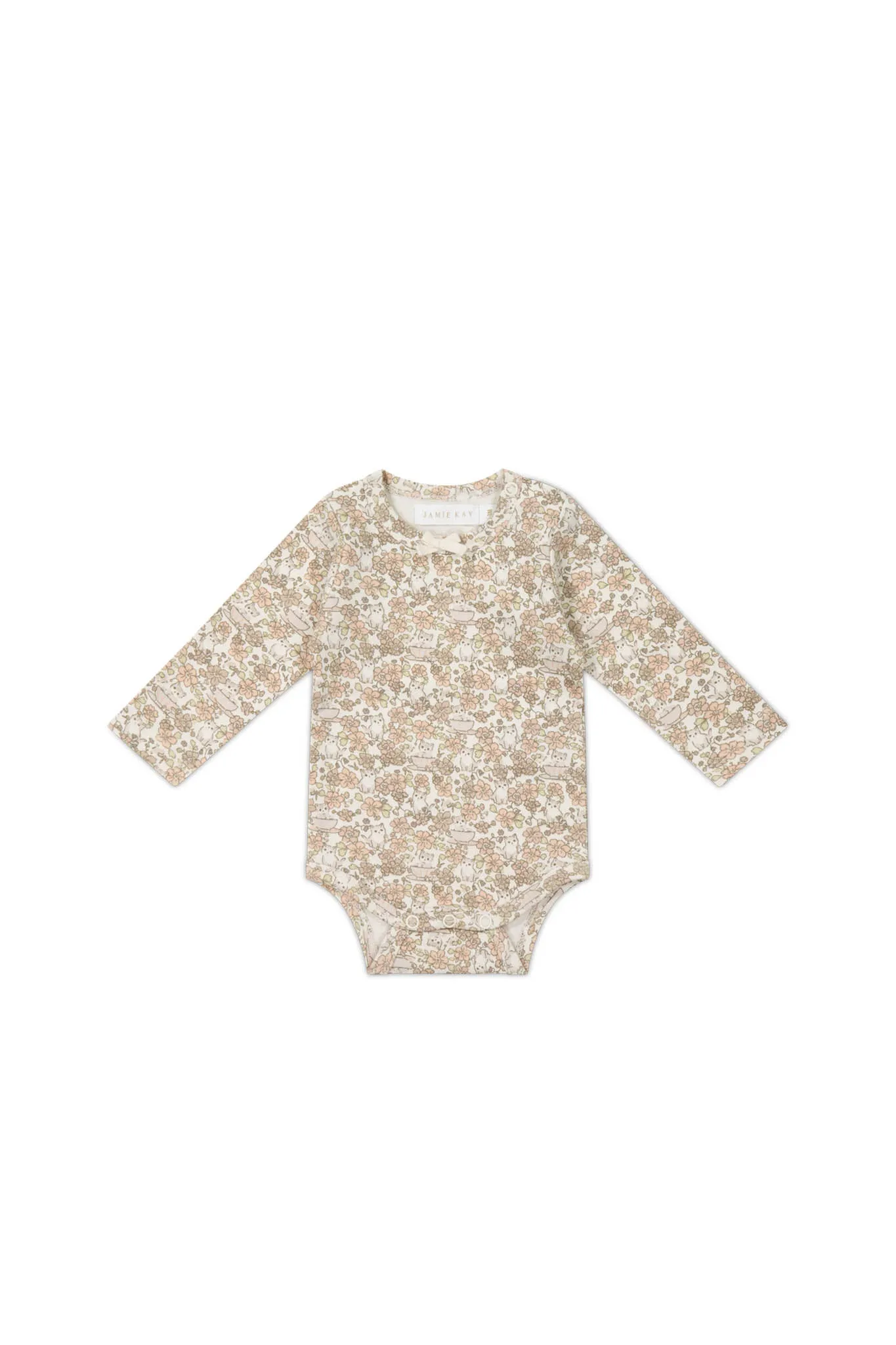 Organic Cotton Long Sleeve Bodysuit - Kitty Chloe