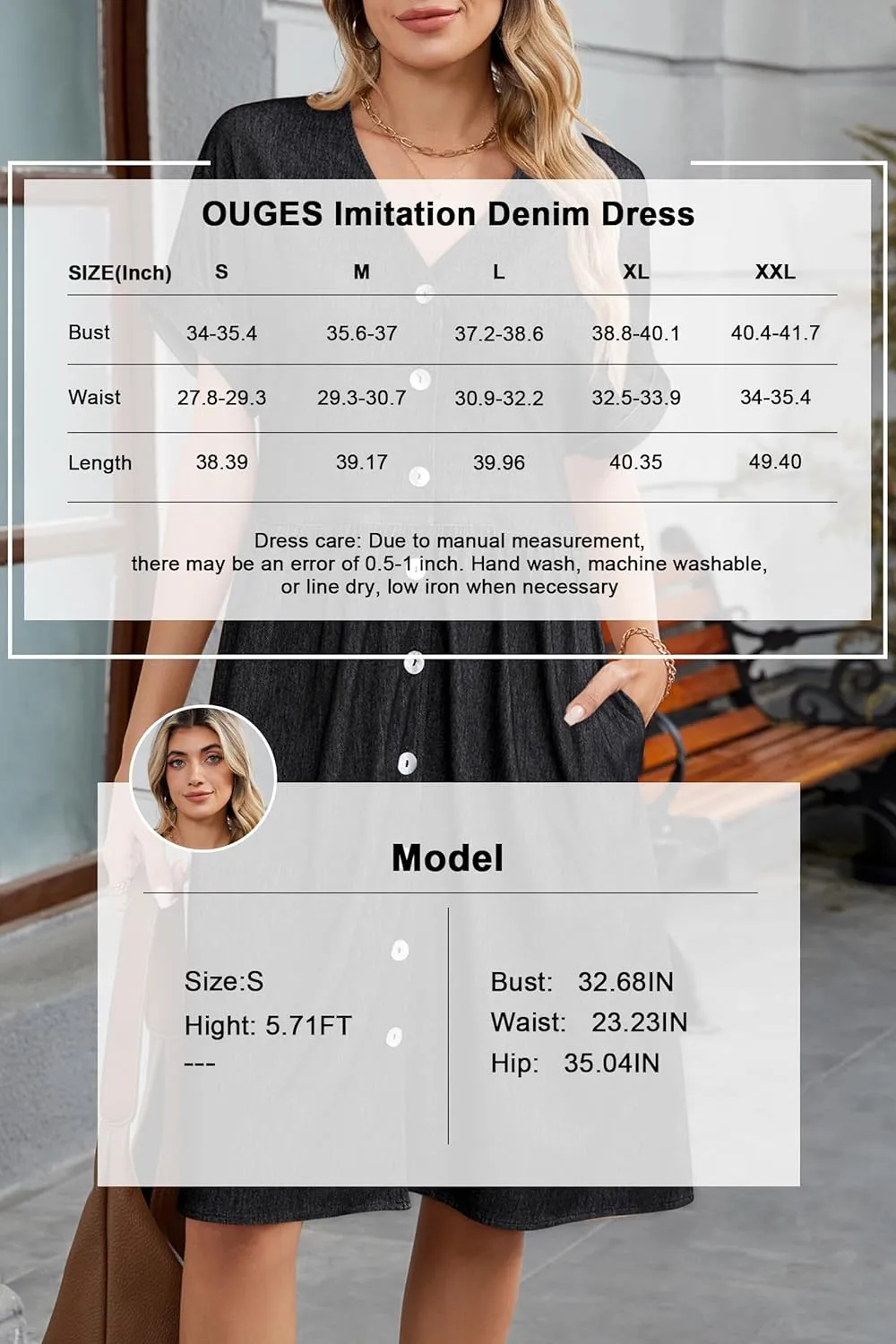 OUGES Womens 2025 Summer Maternity Dress Short Sleeve V Neck Button Down Pregnancy Casual Maternity Clothes with Pockets