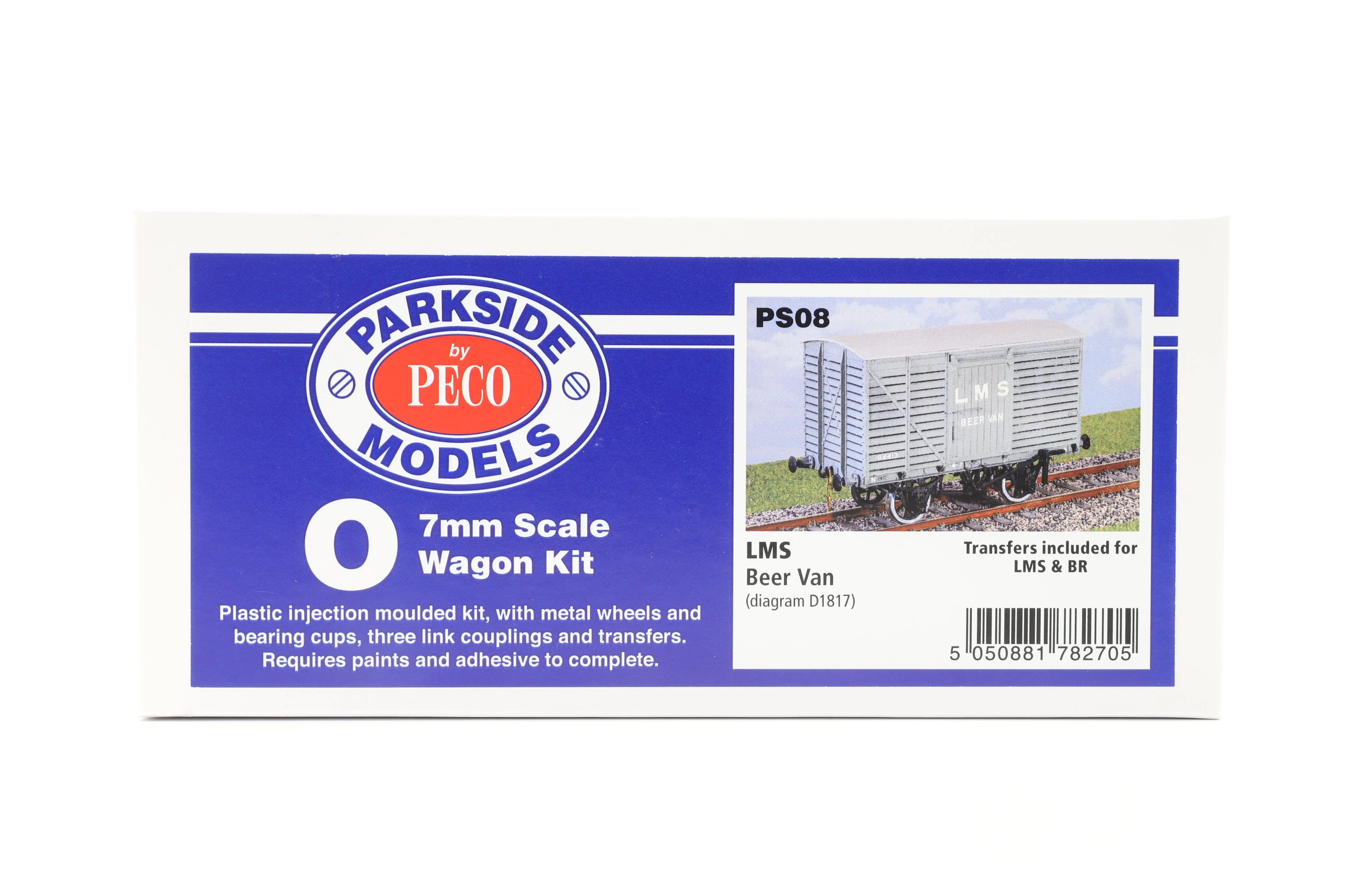 Parkside Dundas O Gauge PS08 LMS Beer Van Wagon Kit w/Wheels