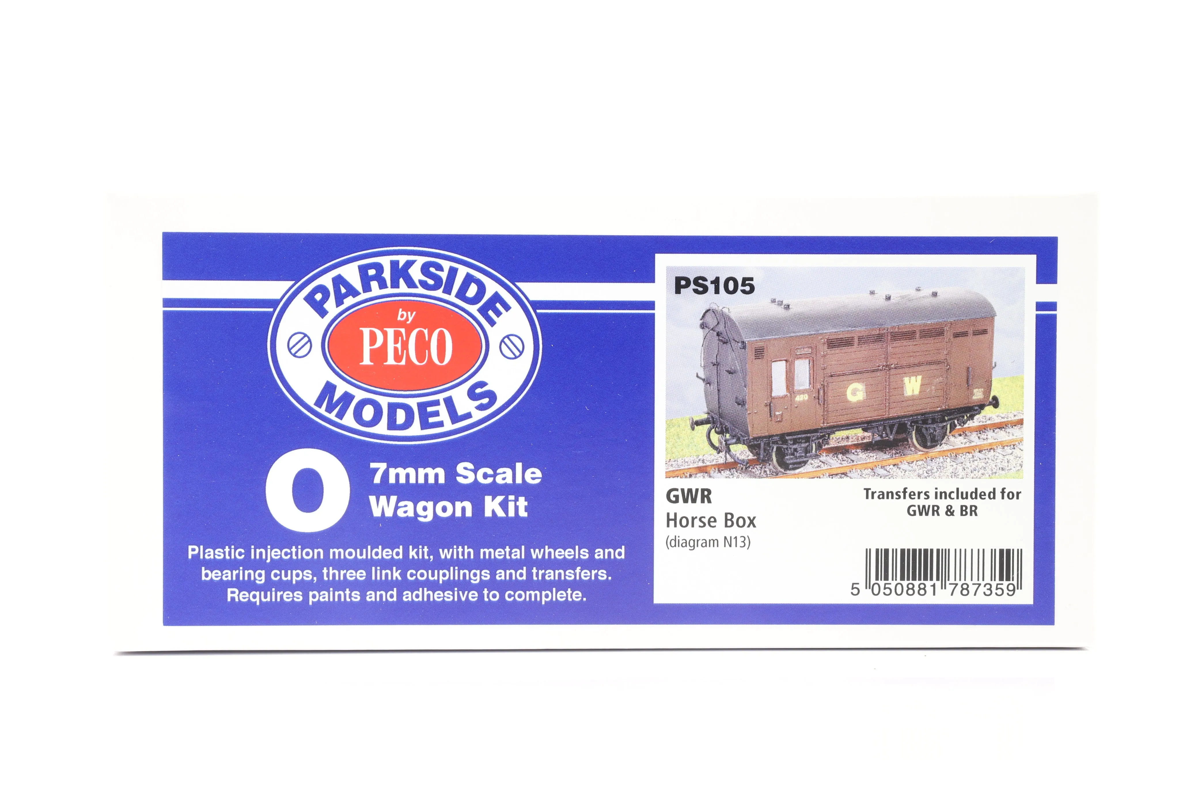 Parkside Dundas O Gauge PS105 GWR Horse Box Wagon Kit w/Wheels