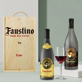 Personalised Faustino Spanish Rioja Collection Red Wine Gift Set - 75cl
