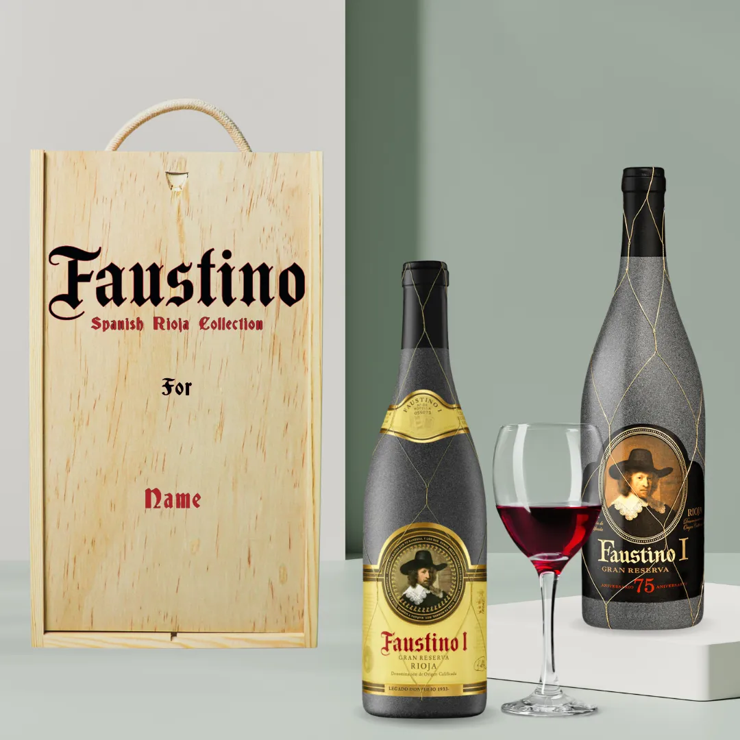 Personalised Faustino Spanish Rioja Collection Red Wine Gift Set - 75cl