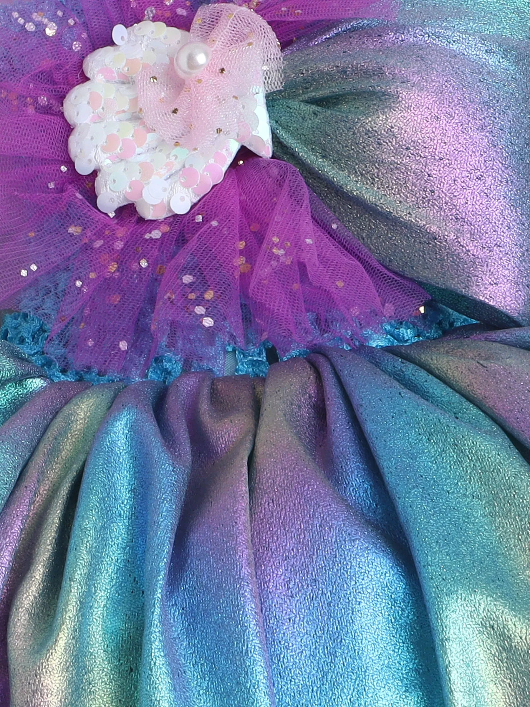 Pre-Order- The Multicoloured Mermaid Shell Gown- Multicoloured