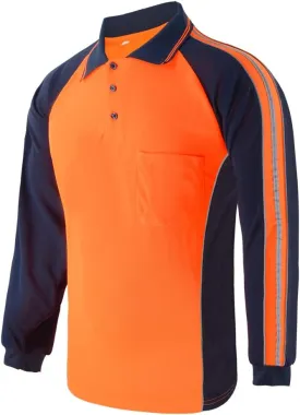 Safety Shirt High Visibility Short Long Sleeve Reflective Polo Shirts, Work T Shirts for Men Construction
