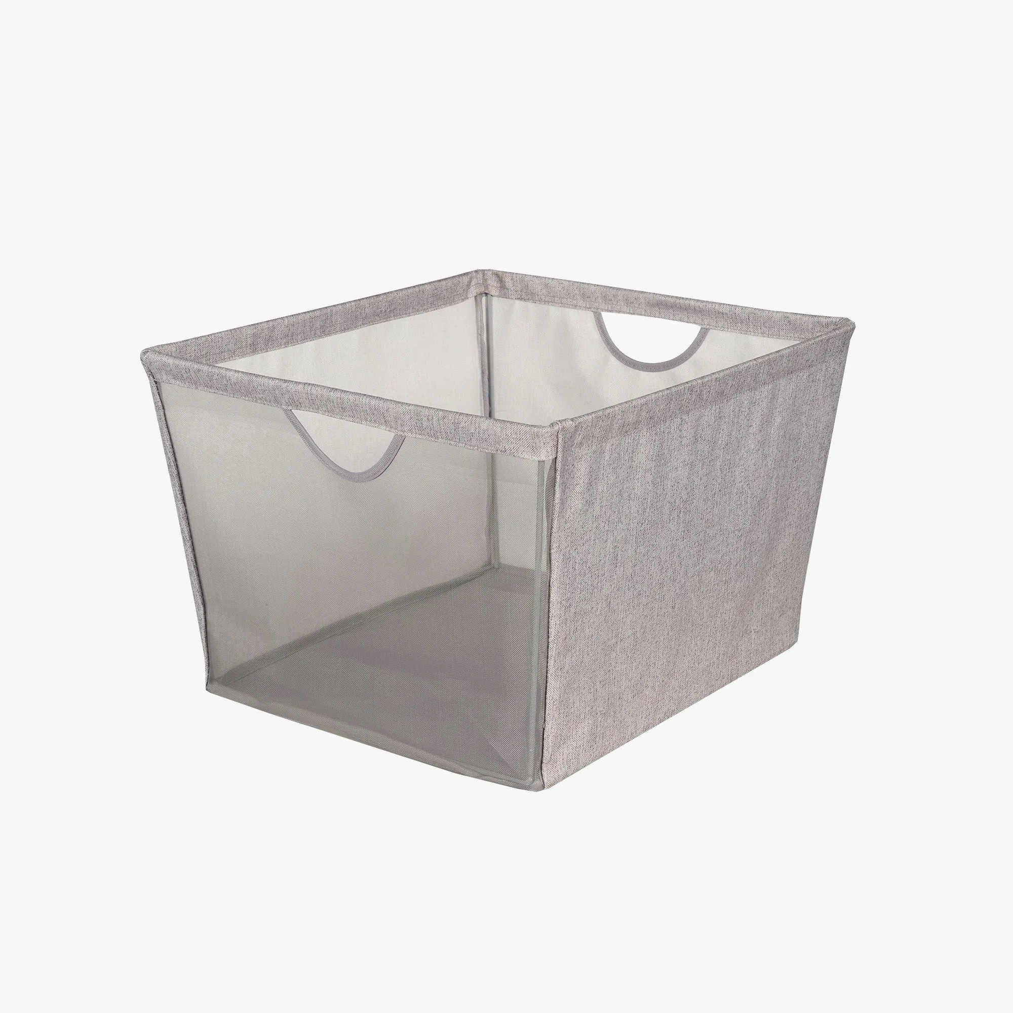 Set of 4 | Large Storage Bin with Mesh Front