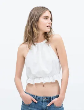 Shoulder Front Tie Knot T Shirt