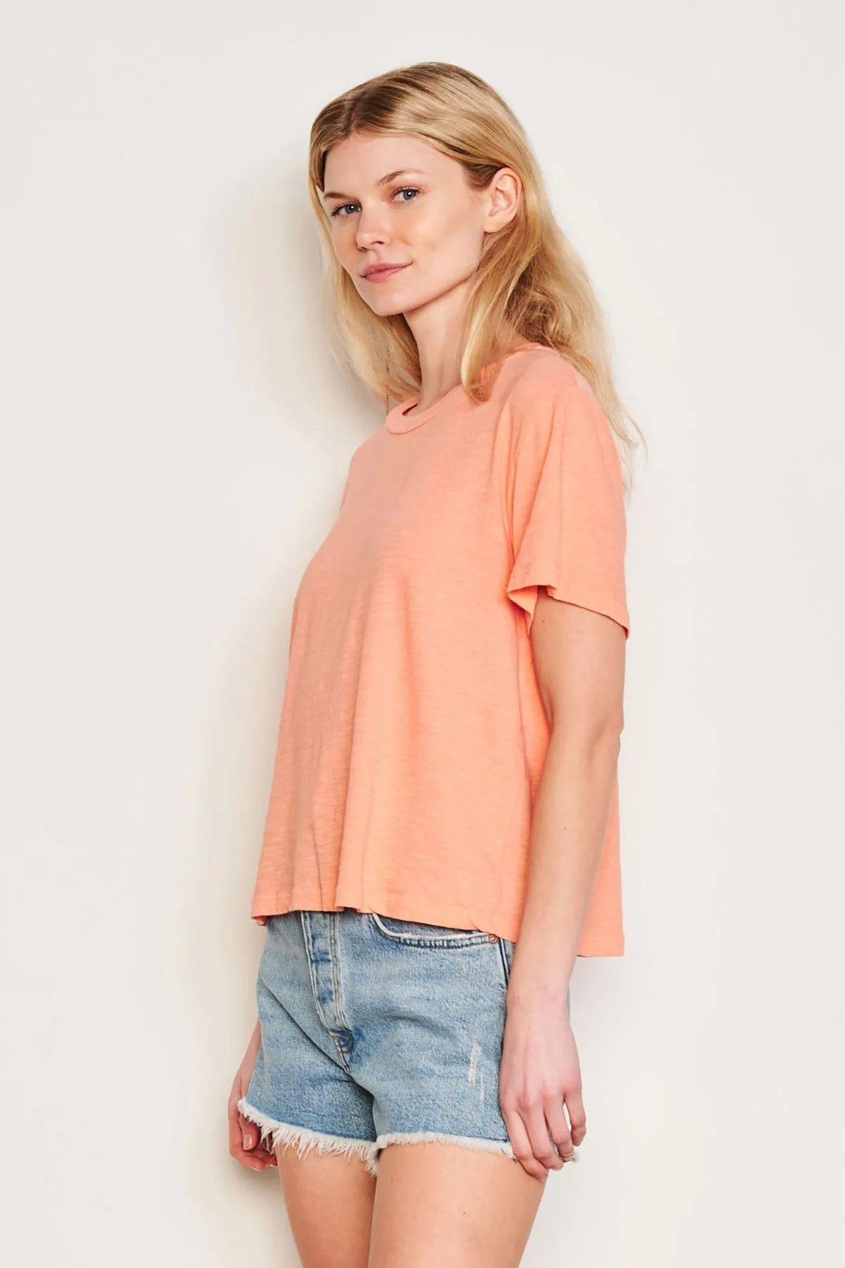Sundry Crew Neck Tee in Pink