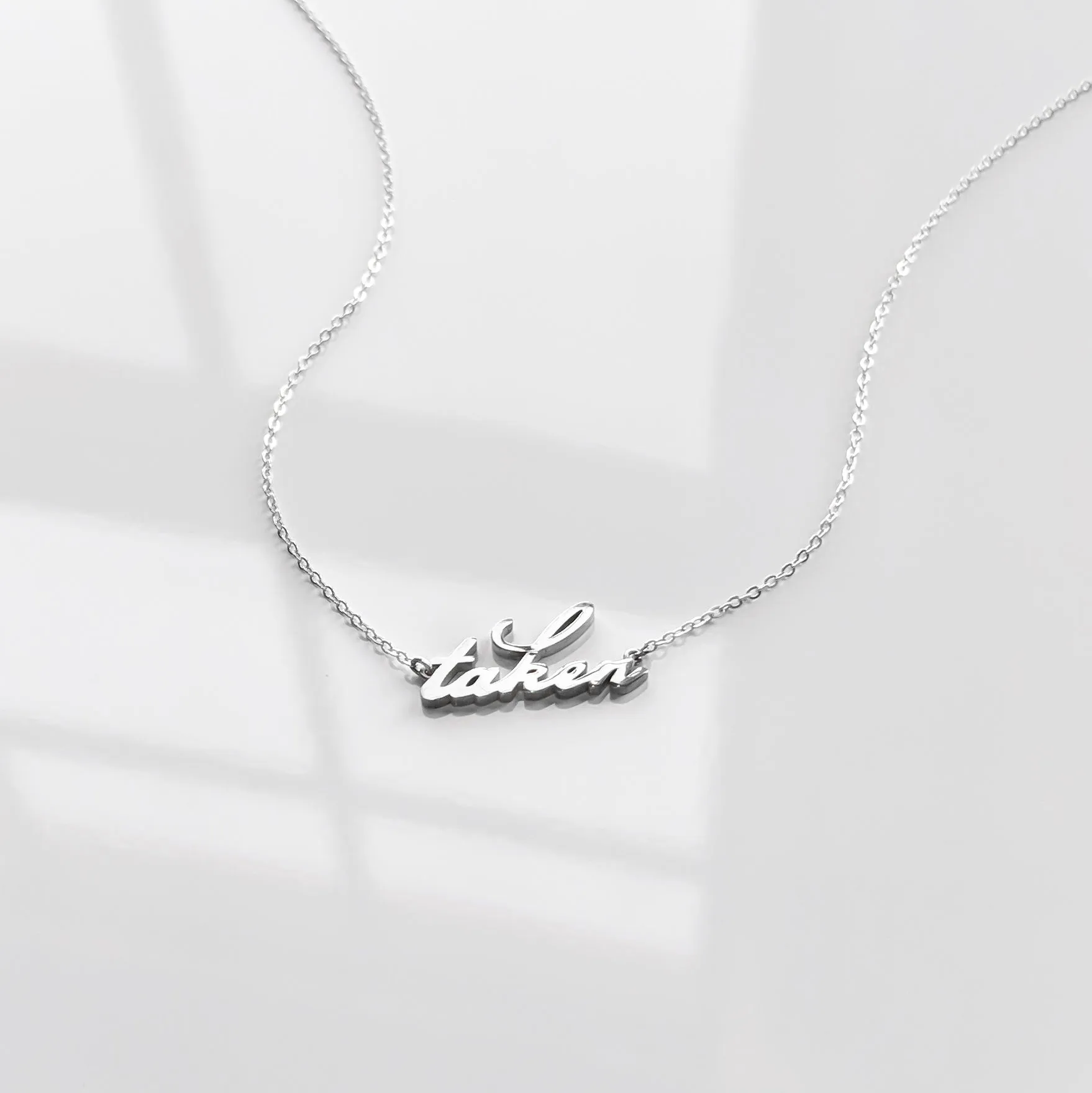 Taken Script Necklace