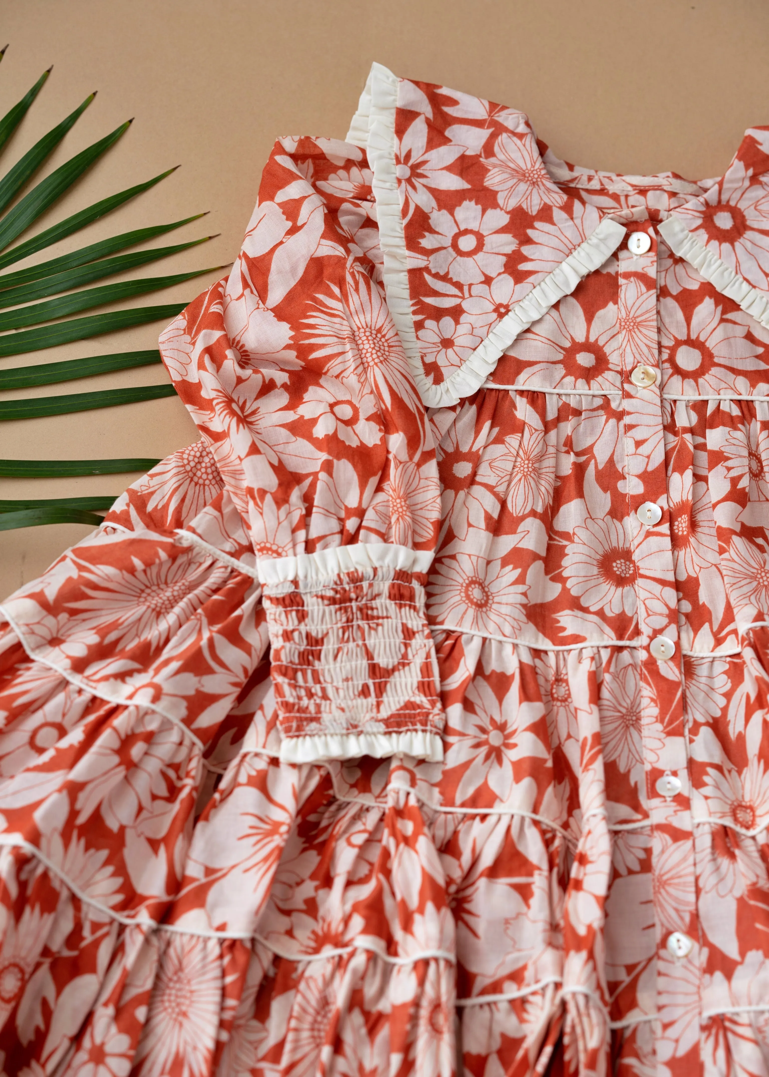 Tiered Collar Swing Dress for Infants/Girls