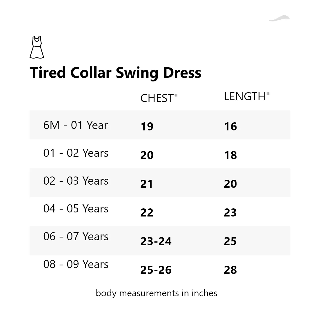 Tiered Collar Swing Dress for Infants/Girls