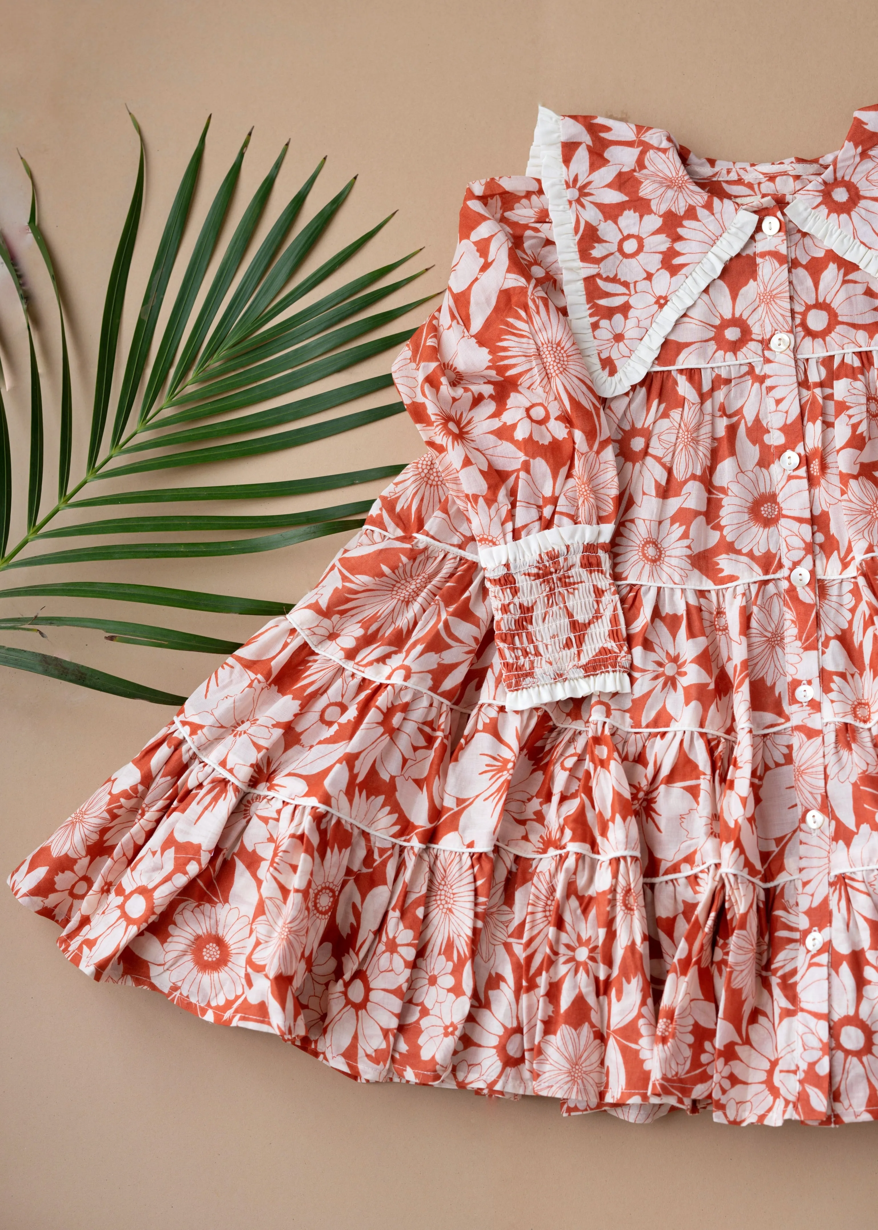 Tiered Collar Swing Dress for Infants/Girls