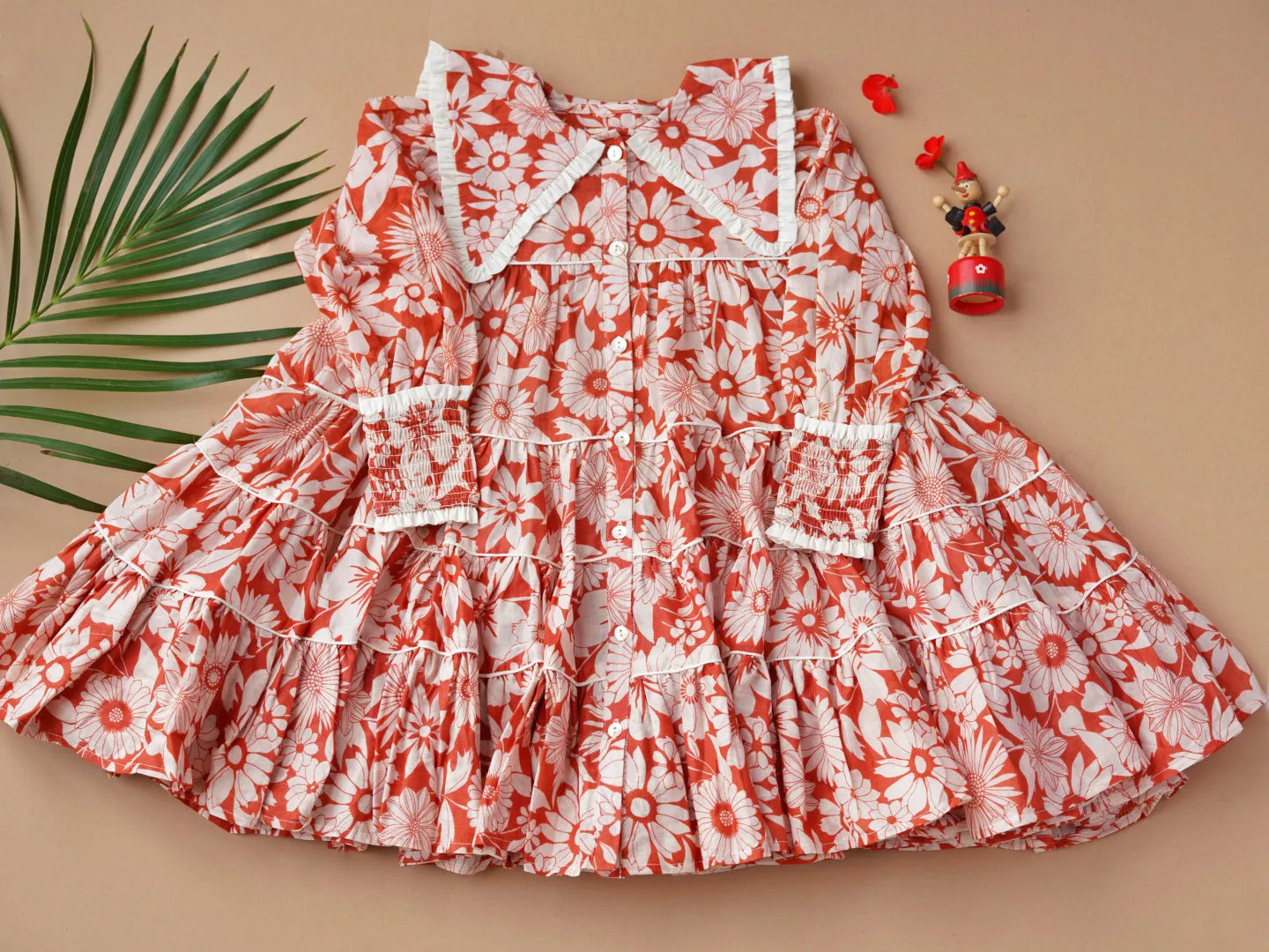 Tiered Collar Swing Dress for Infants/Girls