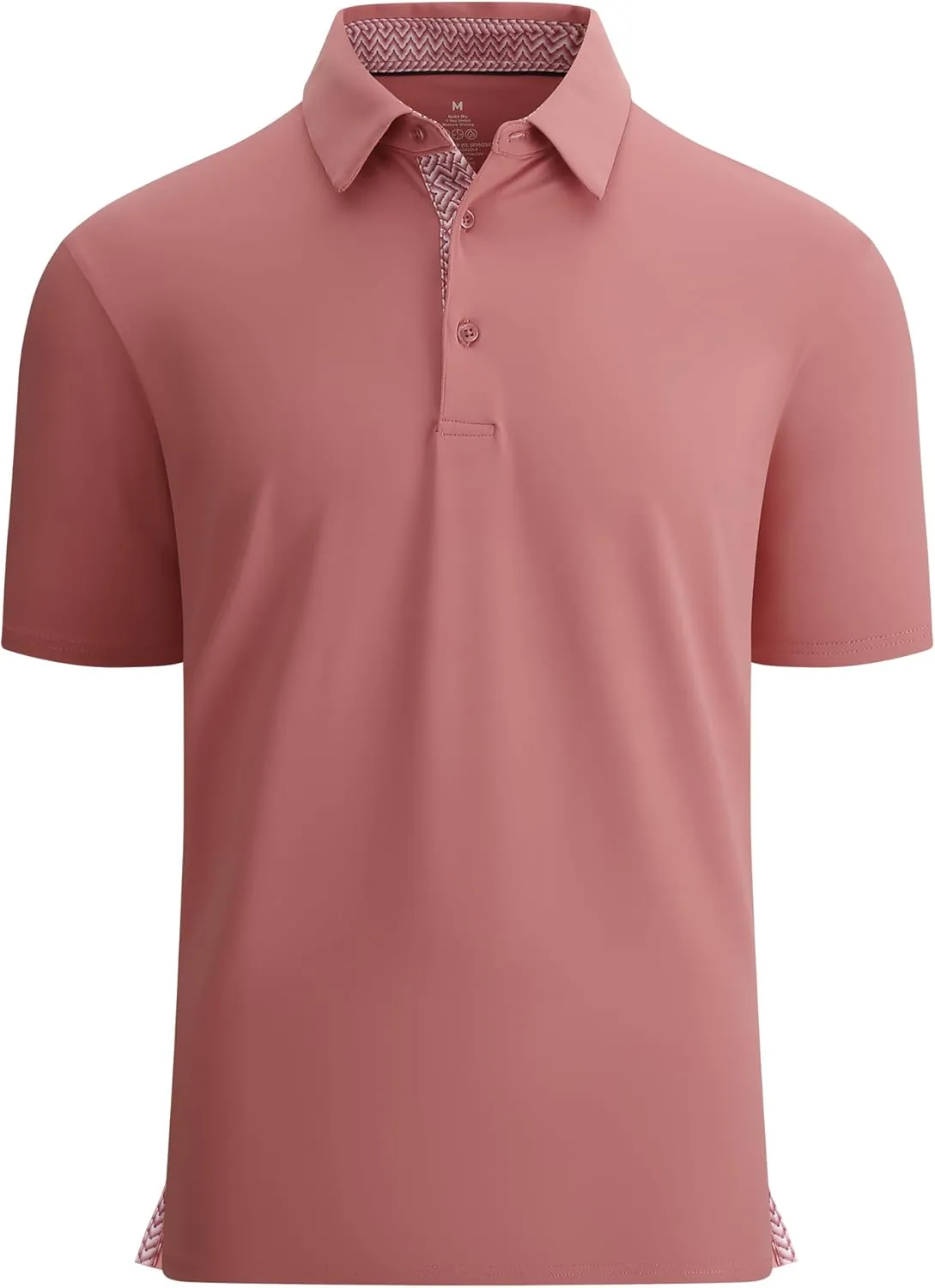 WARHORSEE Mens Golf Shirt Short Sleeve Striped Golf Polo Shirts for Men Moisture Wicking Performance Dry Fit Polo Shirts