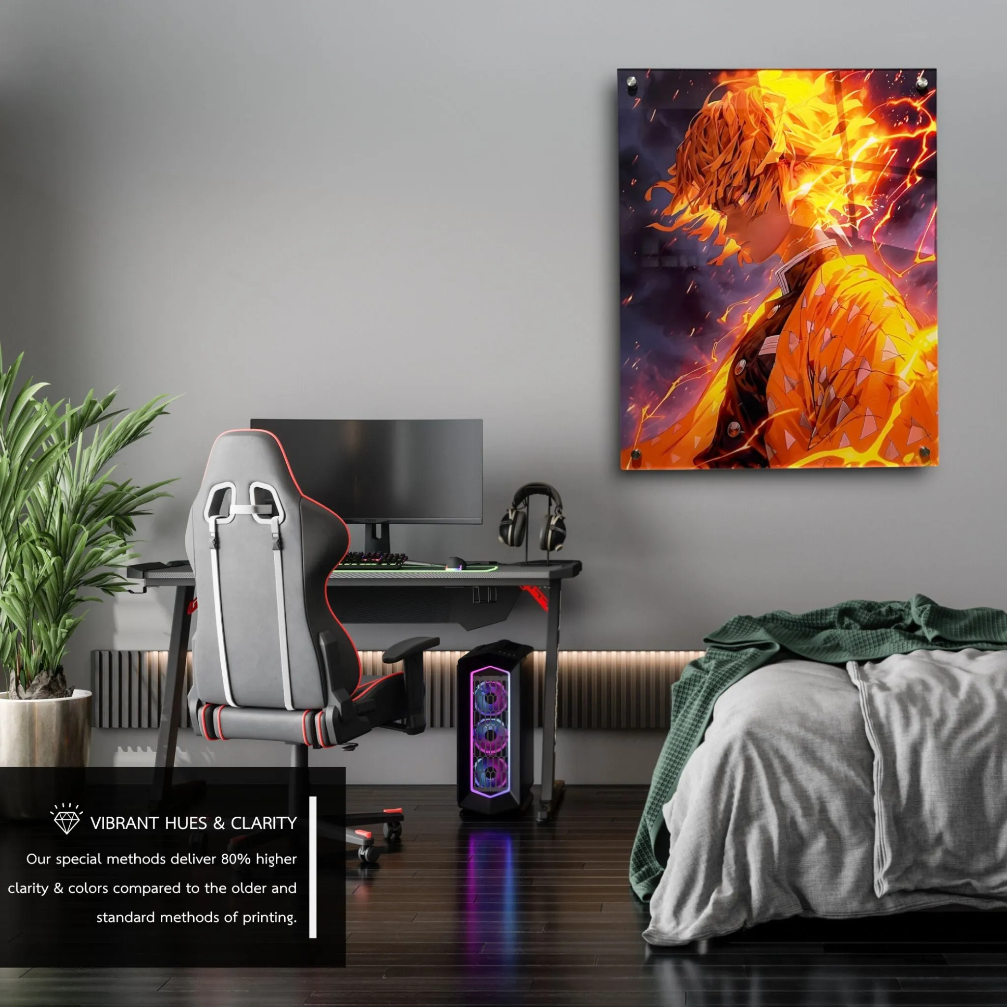 Zenitsu Thunderclap (Anime-Inspired) Acrylic Wall Art