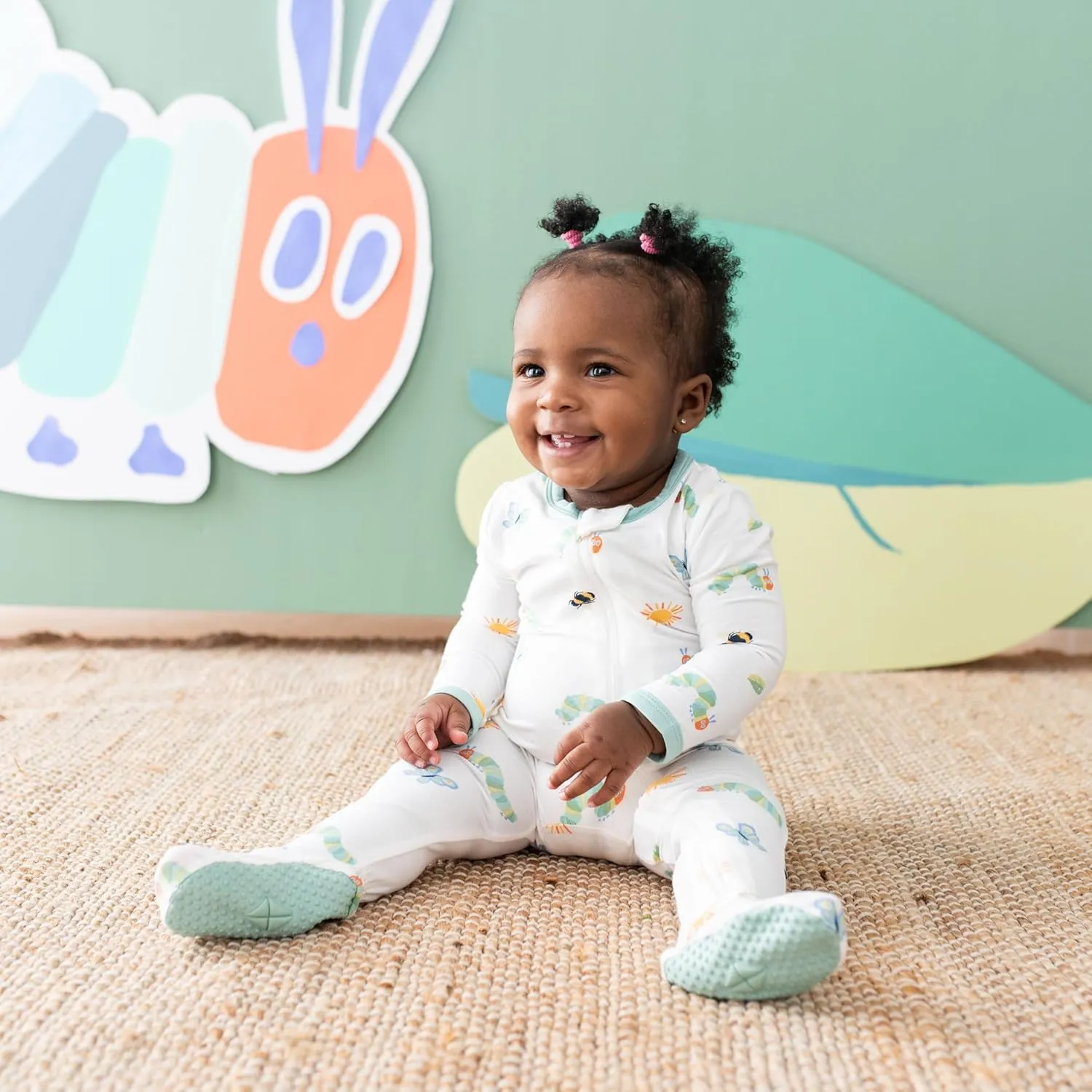 Zippered Footie with The Very Hungry Caterpillar and Friends by Kyte Baby